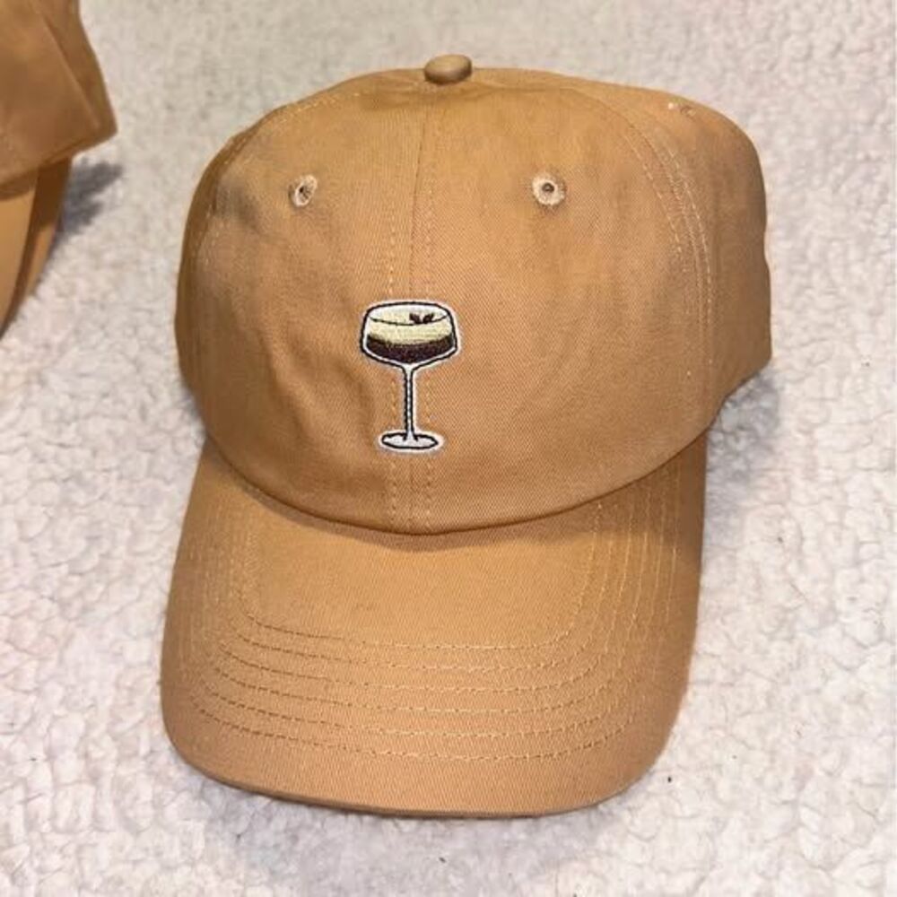 Official Absolut x Kahlúa Espresso Martini Embroidered Dad Hat - Khaki / Gold